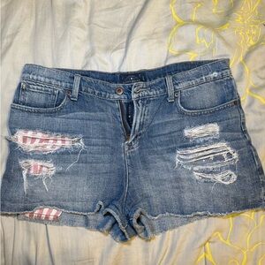 Lucky Brand Blue Jean Shorts with Distressed Details